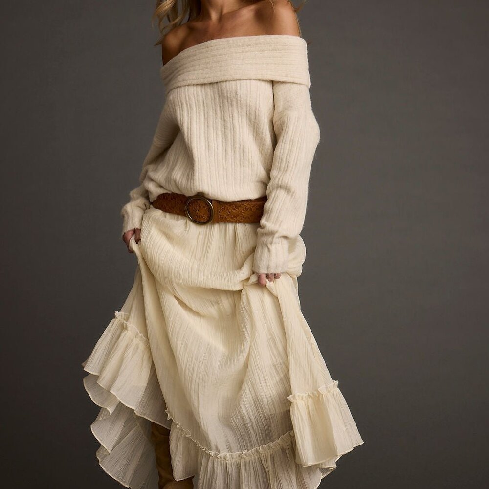 12th Tribe Dahlia Baby Yellow Maxi Skirt Size XSXS